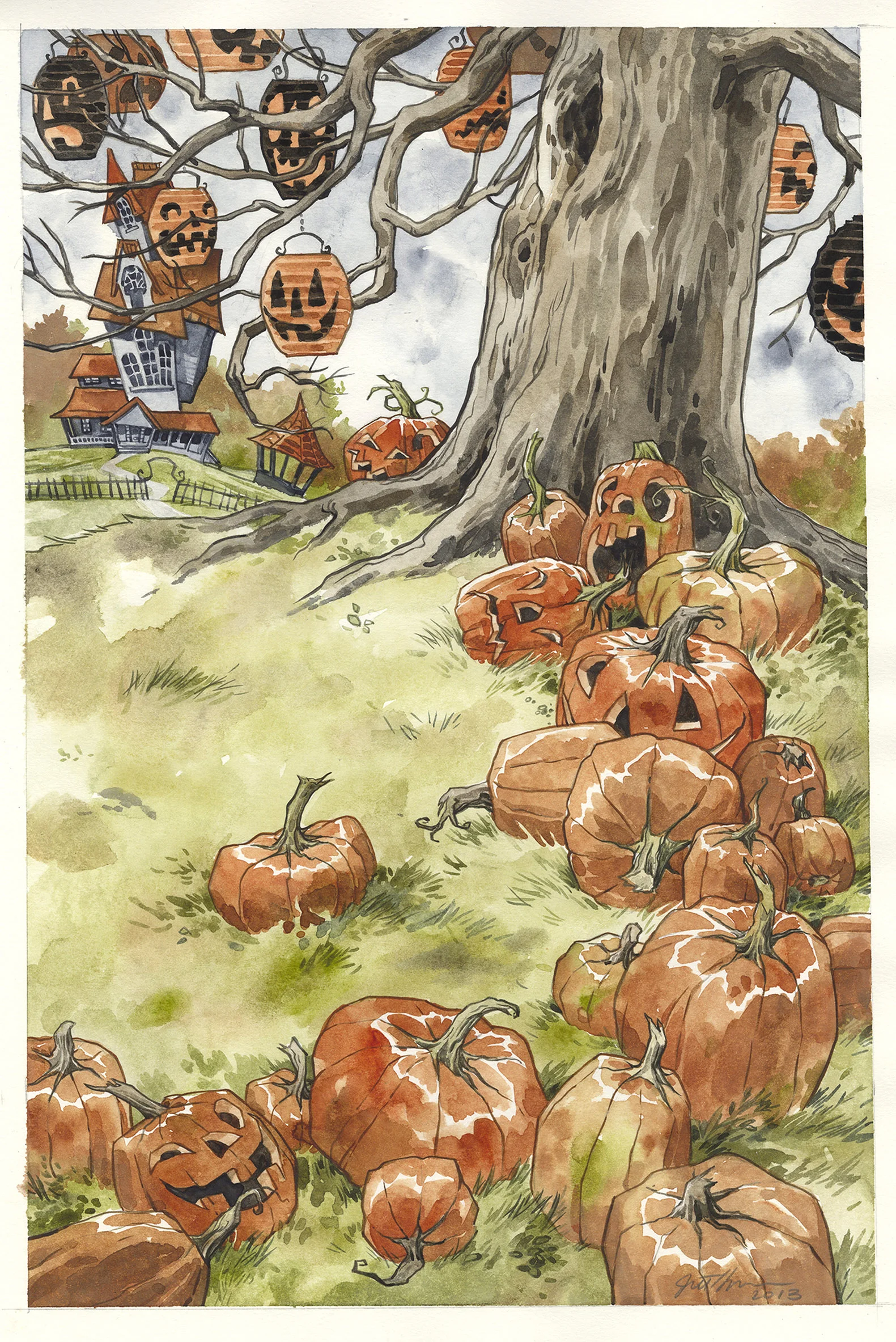 Scary Godmother Punkin Patch painting 2 copy.jpg