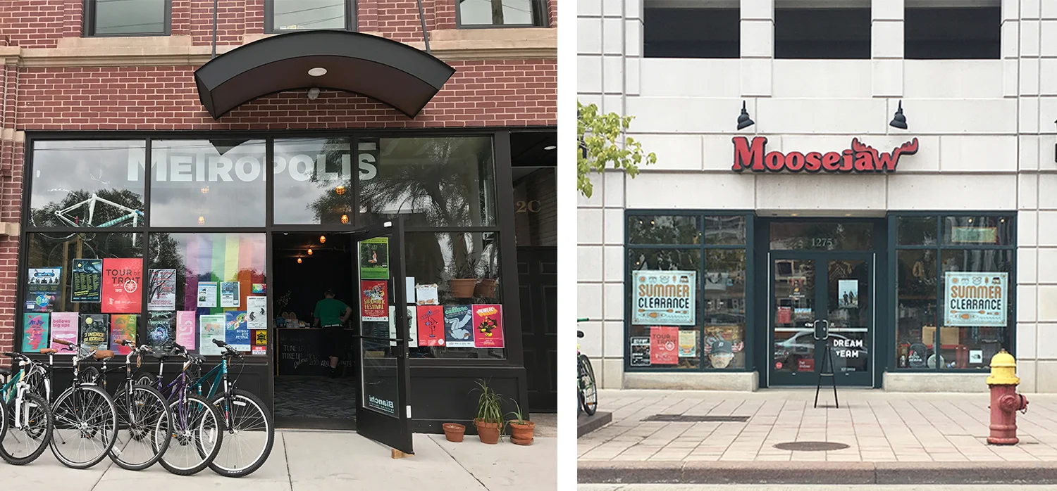  Announcement posters here installed at various bike/athletic shops around the Metro Detroit area. 