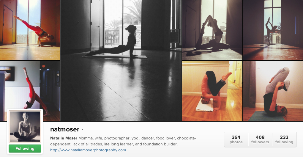 Yoga on Instagram