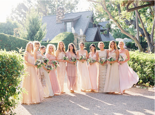 Blush Bridesmaid Dresses