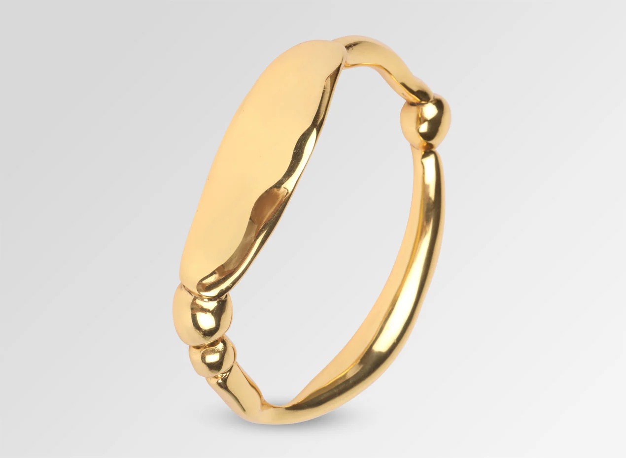 Large Liquid Bangle - 24K Gold-Plate
