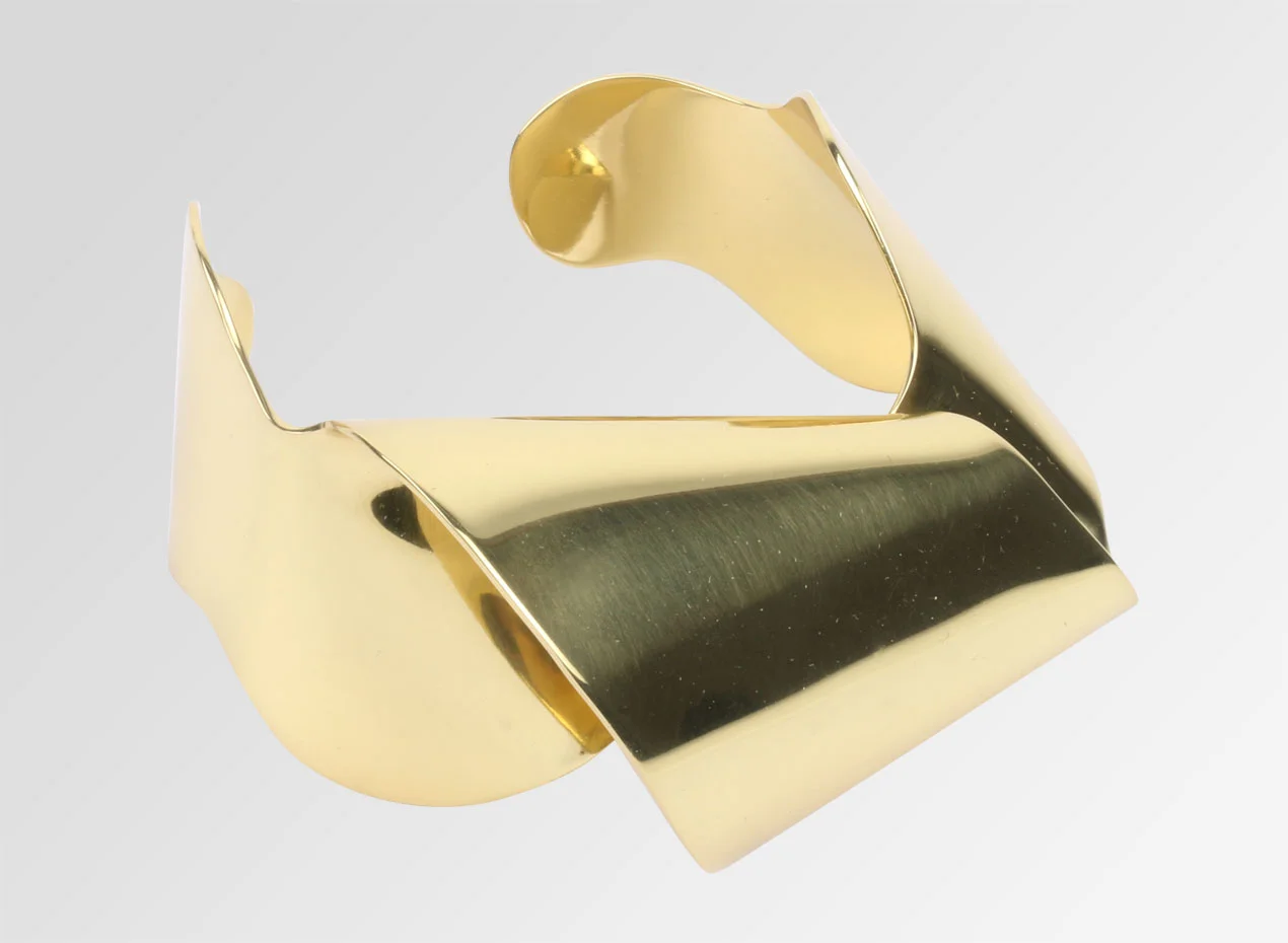 Fold & Flow Large Cuff - Gold Tone