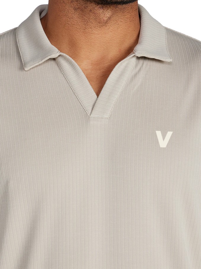 BYLT Ribbed Short Sleeve Polo 4 - Latte.png