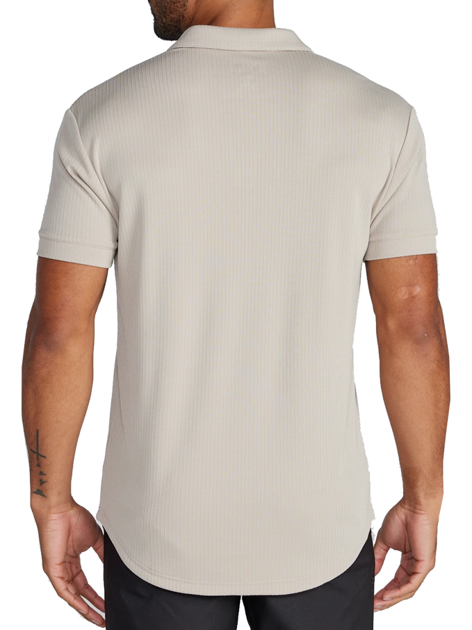 BYLT Ribbed Short Sleeve Polo 5 - Latte.png