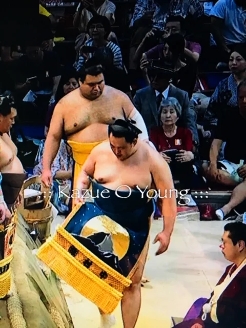 Tamawashizuki Sumou Wrestler used my design to make his Keshou Mawashi.