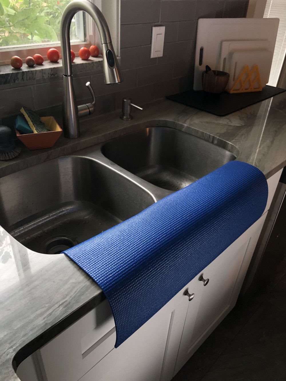 Beige, Royal Blue, Light Green, Kitchen SINK EDGE GUARD, Protects Granite  Chipping, Counter Mat, Water Splash Guard, 12 in W X 27 in L 