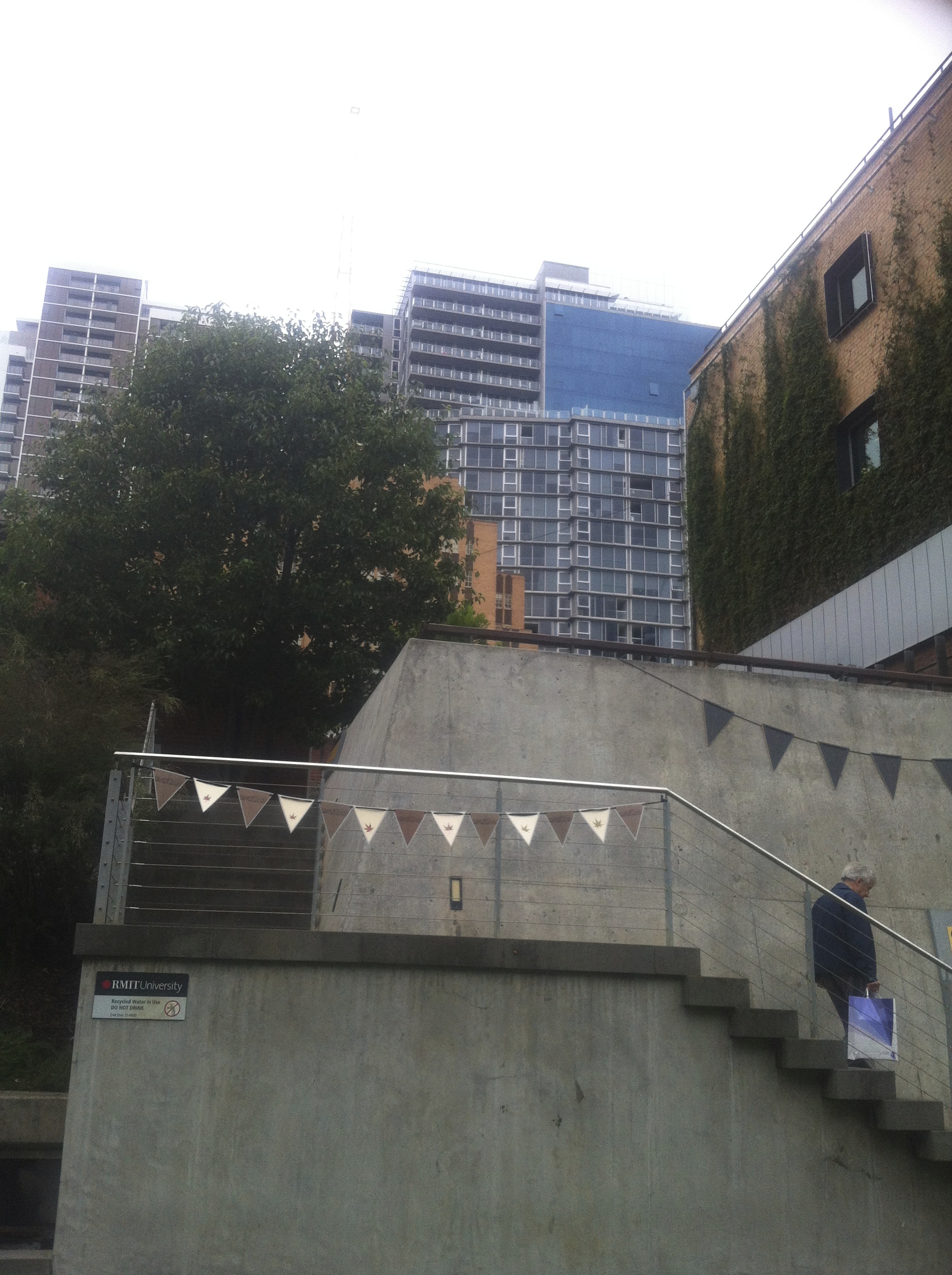 The Seasons of My Life, 2013, bunting insitu at RMIT