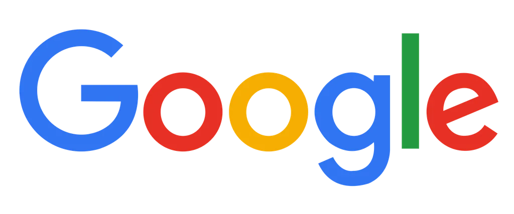 Google logo with multicolored letters and a vertical green line.