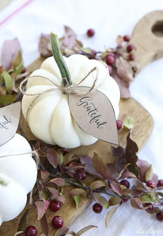 Try these free printables from Ella Claire for your table scape.
