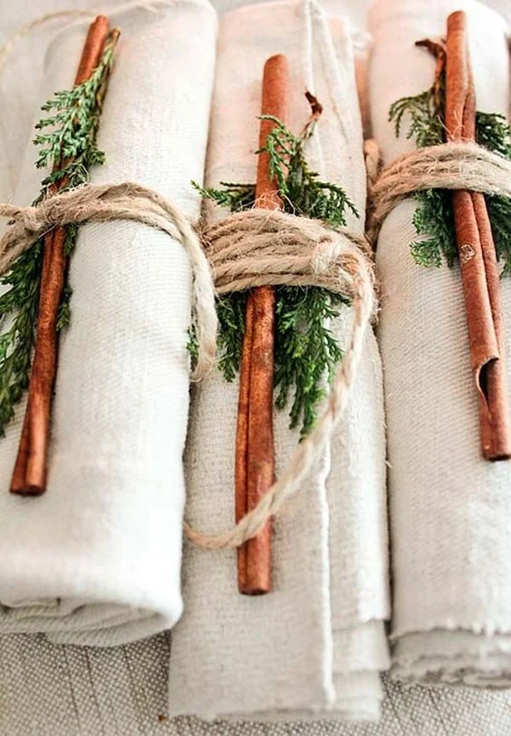 Maybe I'll try this sweet DIY napkin idea from Paper + Lace .