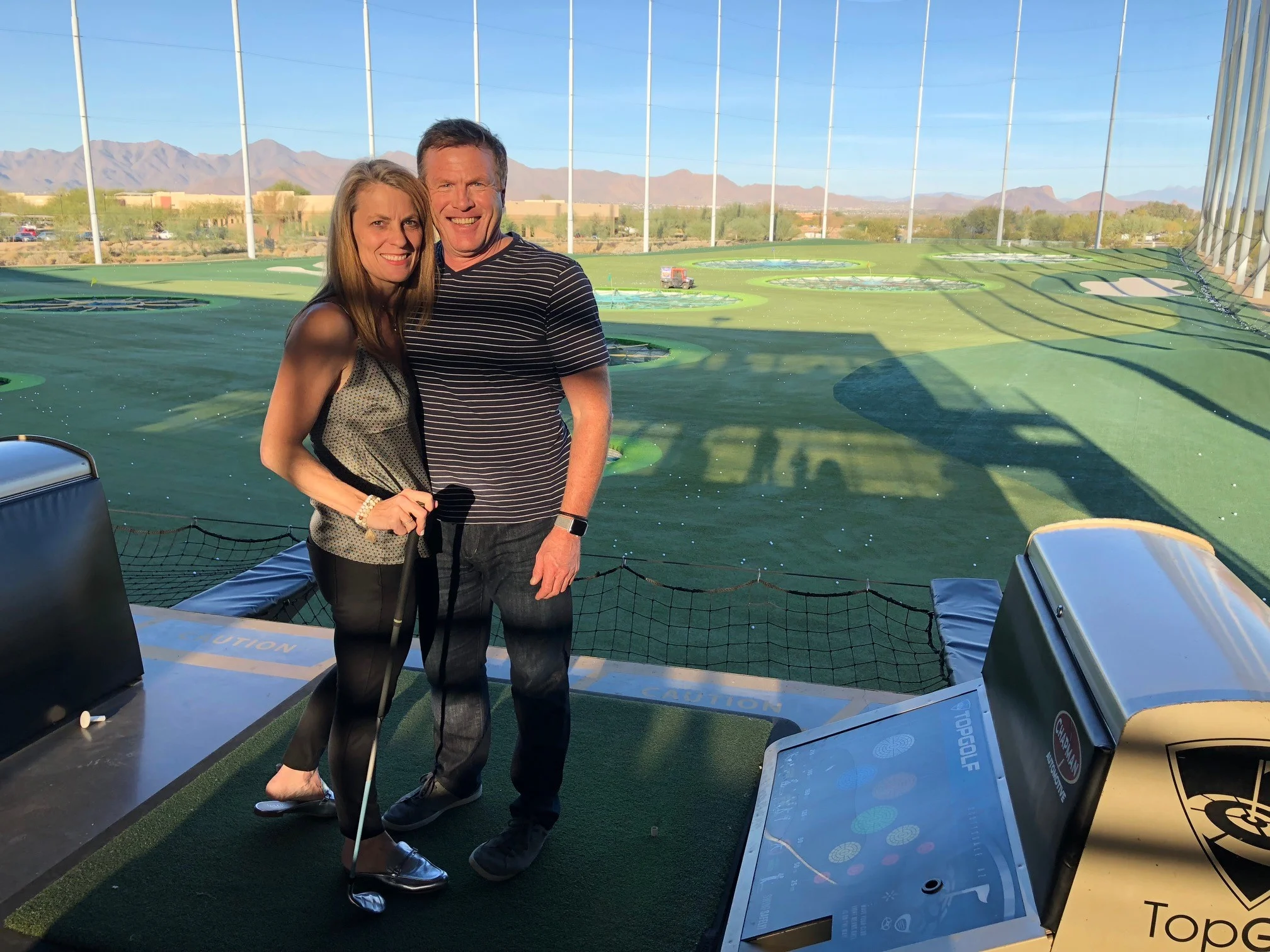 Getting ready for a fun day at Top Golf.