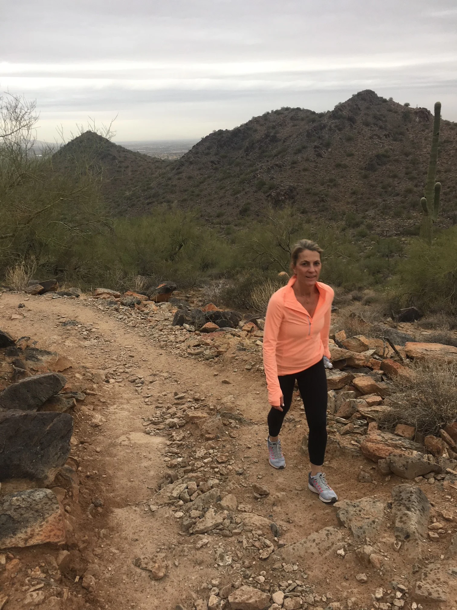 Enjoying the views and clear air at the Sonoran Preserve.