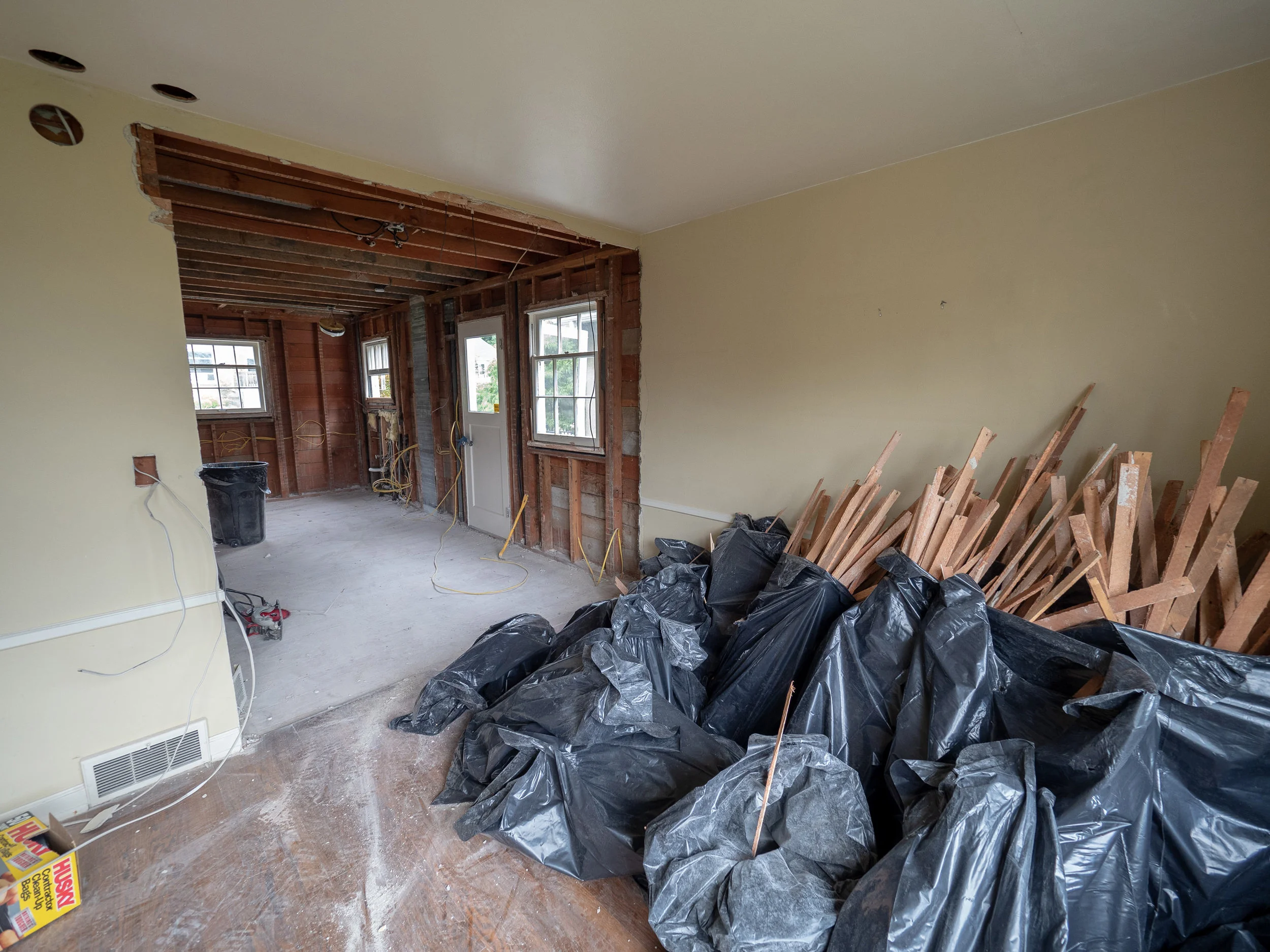Demo and clean up are all a part of the fun process of transformation.