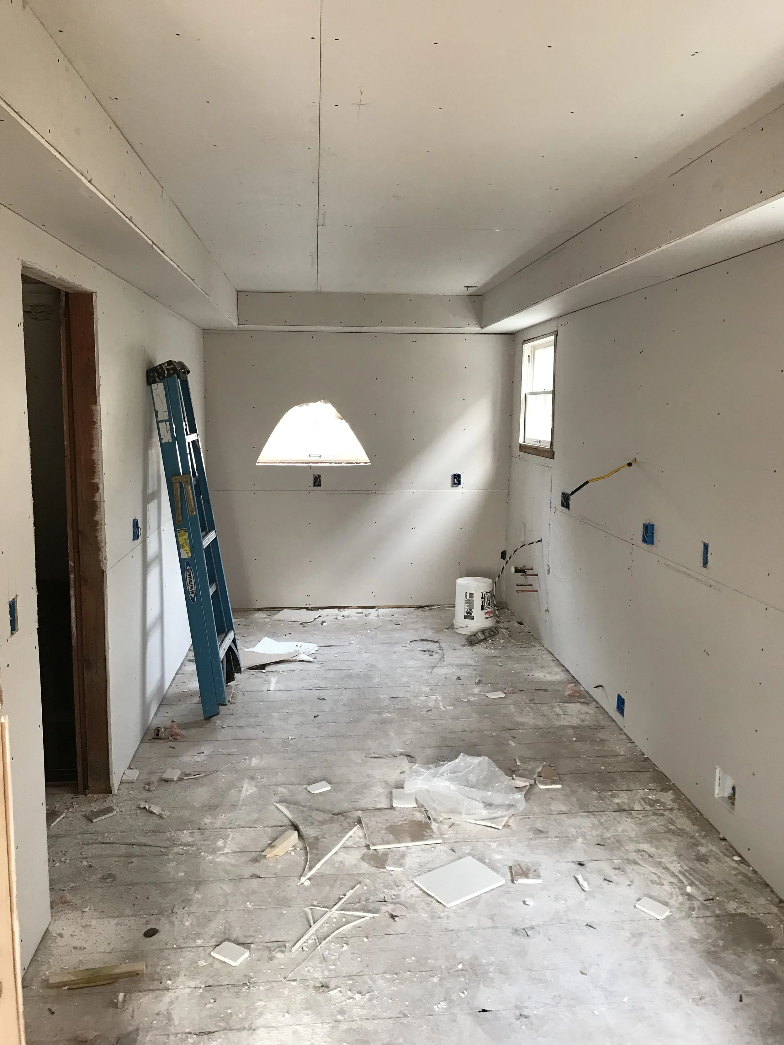 Next, we drywall.