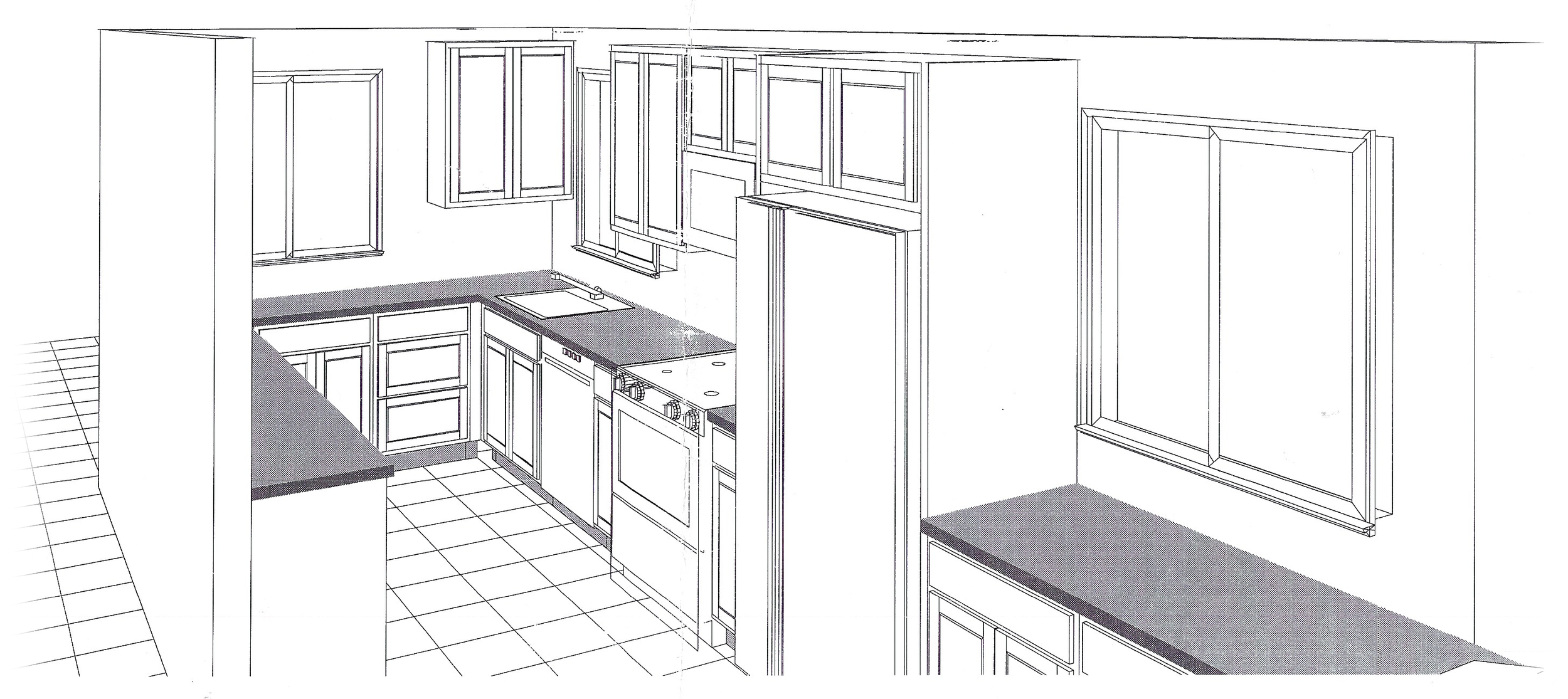I always start by asking my favorite cabinet company to provide a great design.