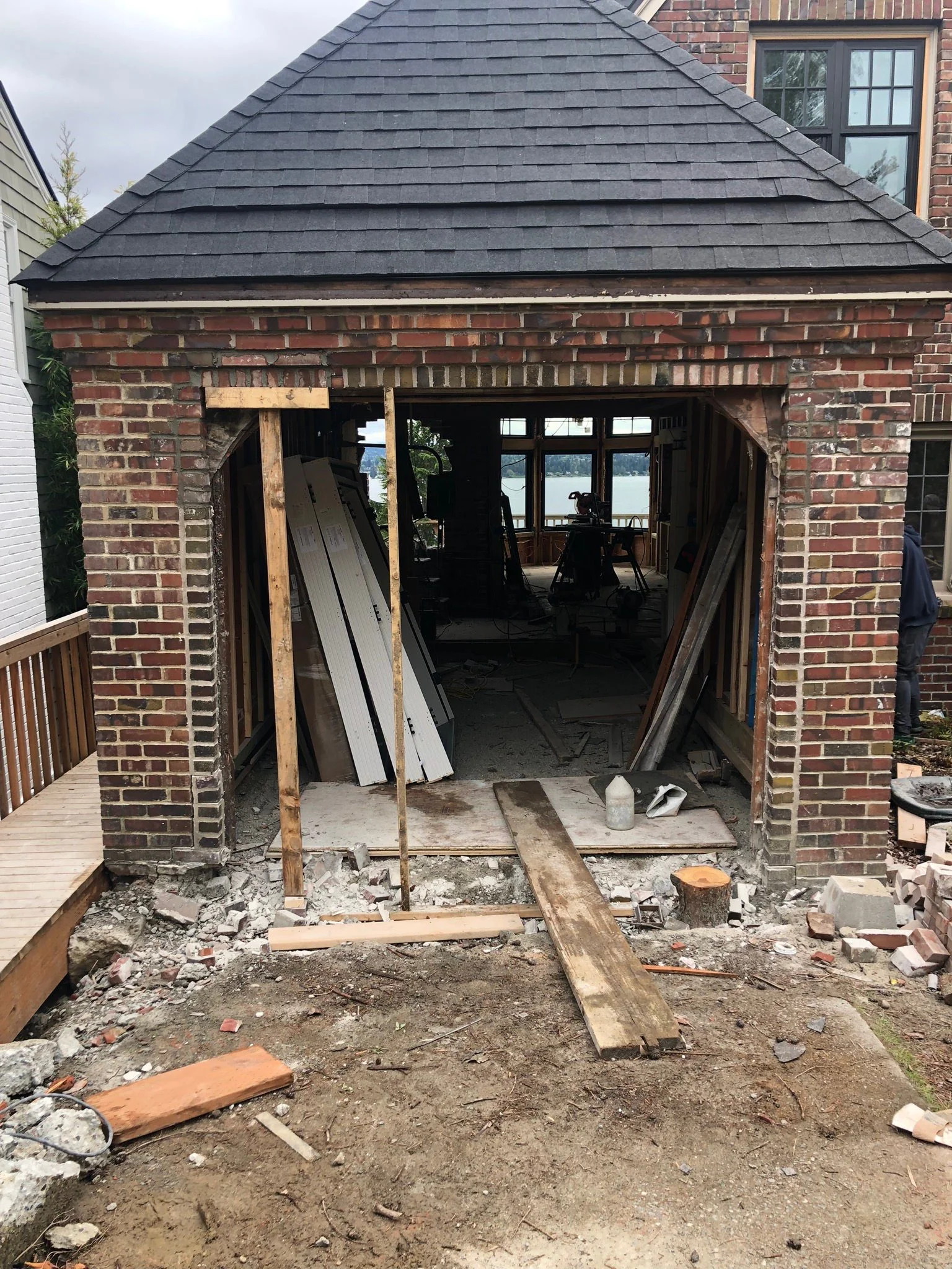 Repurposing a way too small garage.