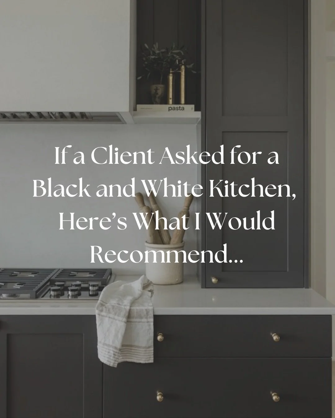 If you were my client, and you asked me to design you a black and white kitchen, here&rsquo;s exactly where I&rsquo;d start. 🖤🤍

A true black and white kitchen can easily tip into stark or cold, so my job as a designer is to make it feel timeless a