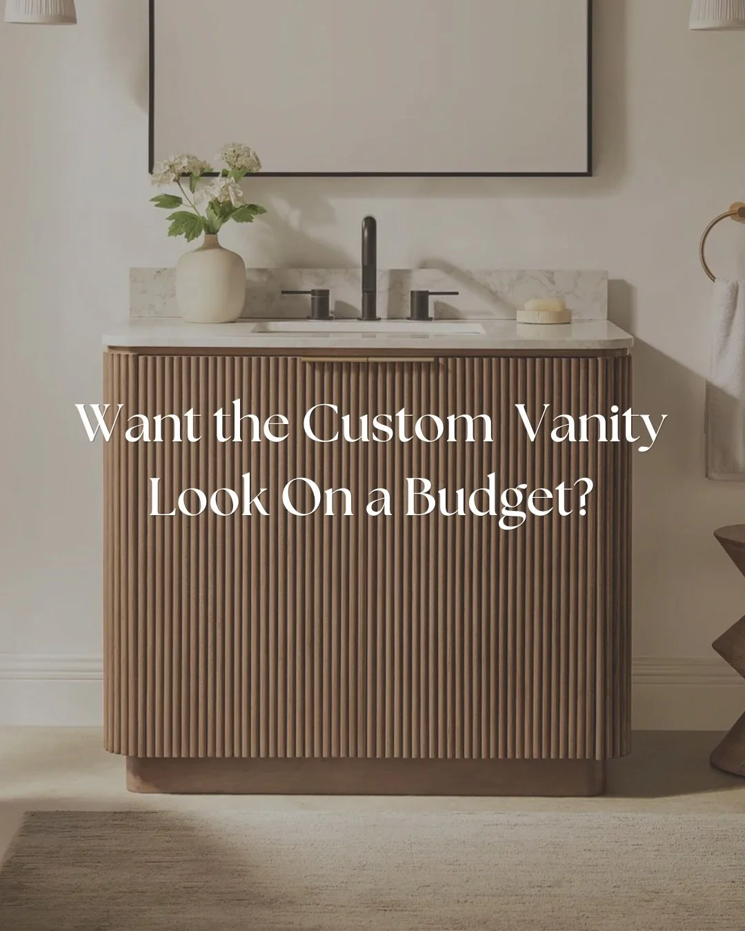 Let&rsquo;s talk vanities &mdash; because custom isn&rsquo;t always the answer ✨

I know, I know. as a designer I&rsquo;m supposed to say go custom every time. but honestly, some of my favorite bathroom transformations have started with a store-bough