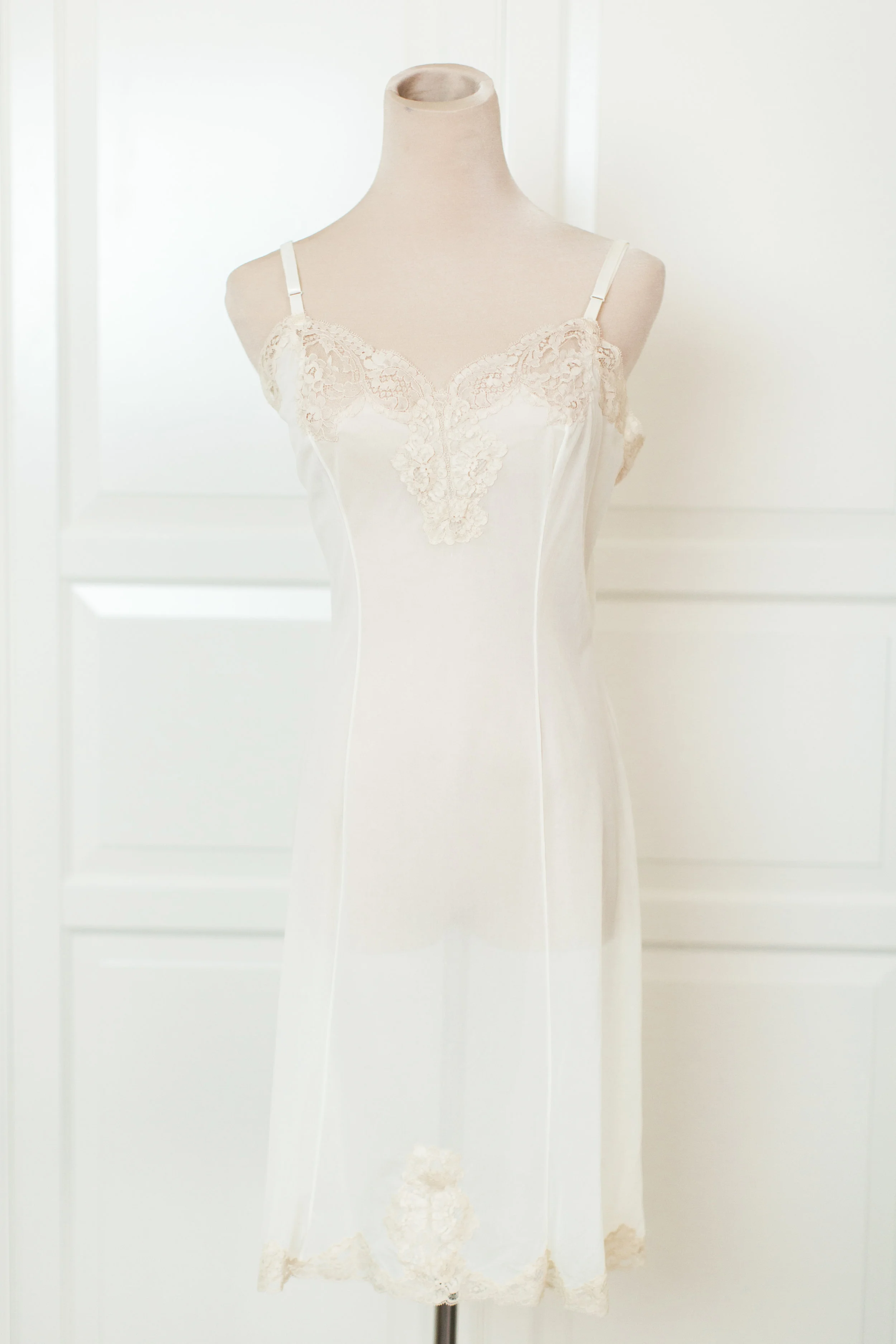 vintage white slip dress