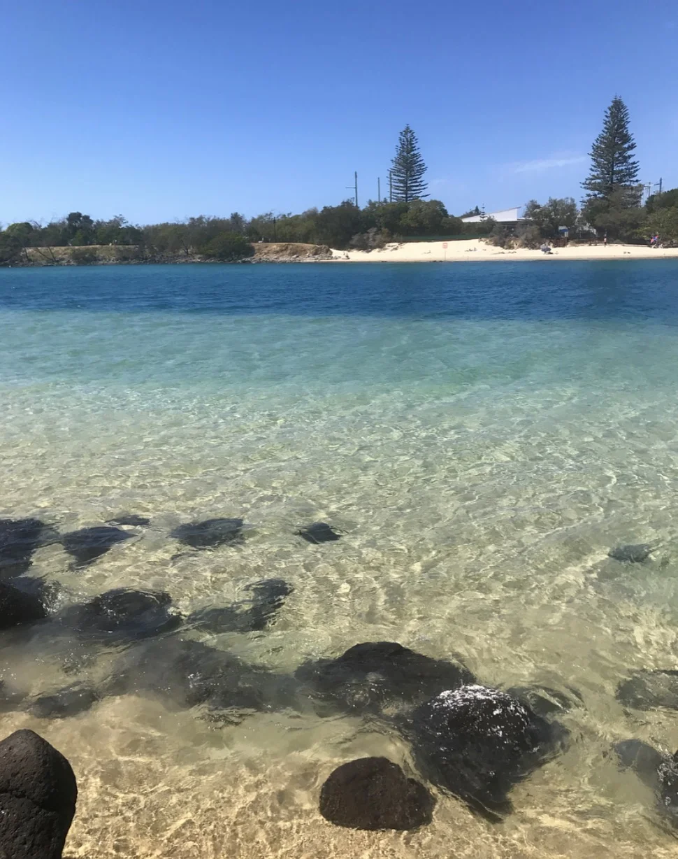 A secret spot with the most beautiful water which we discovered on our nature hike.