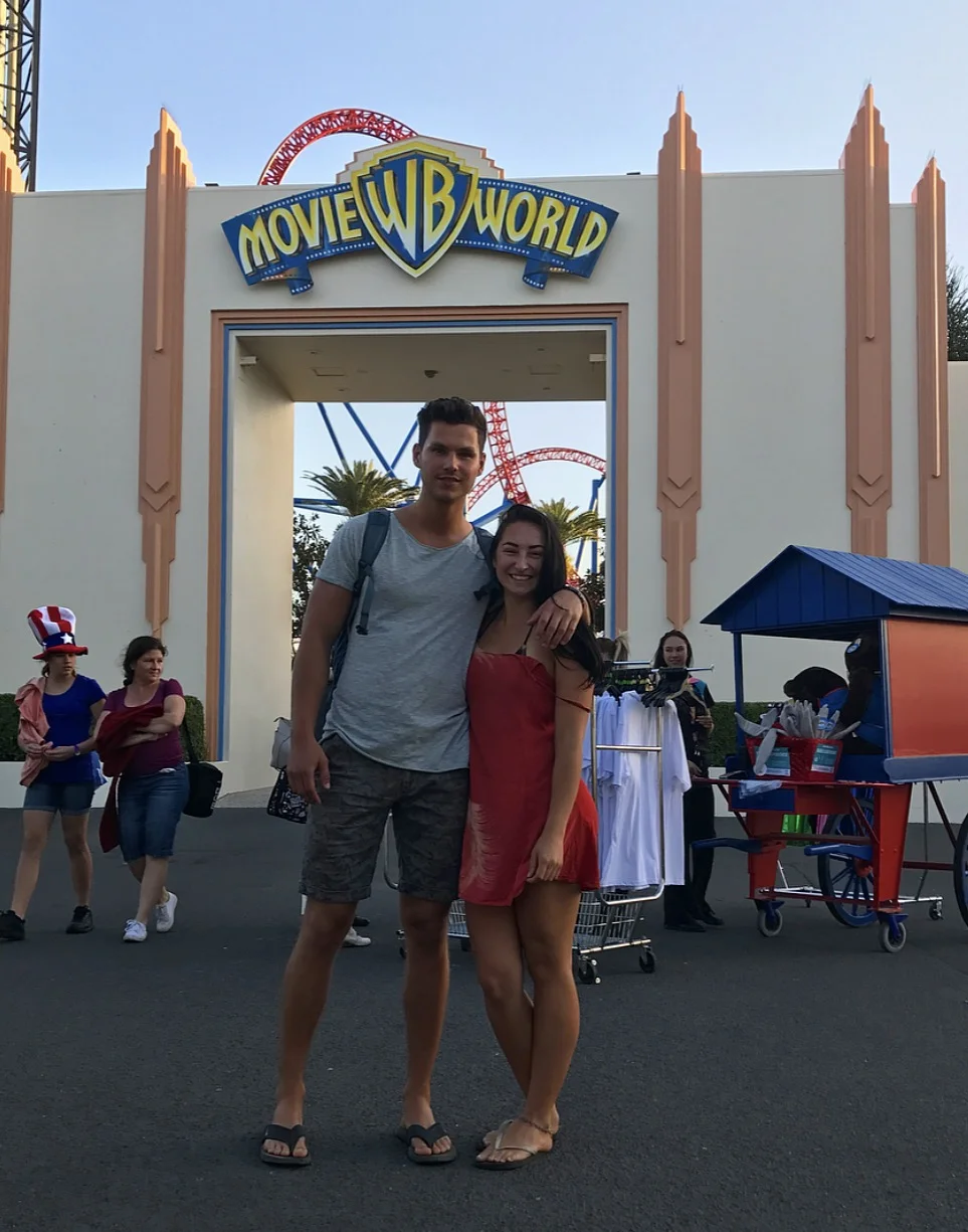 Movie World with my superman.
