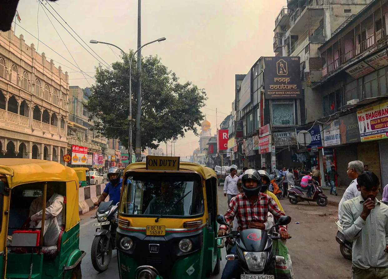 Riding around in a rickshaw with Nasta. 