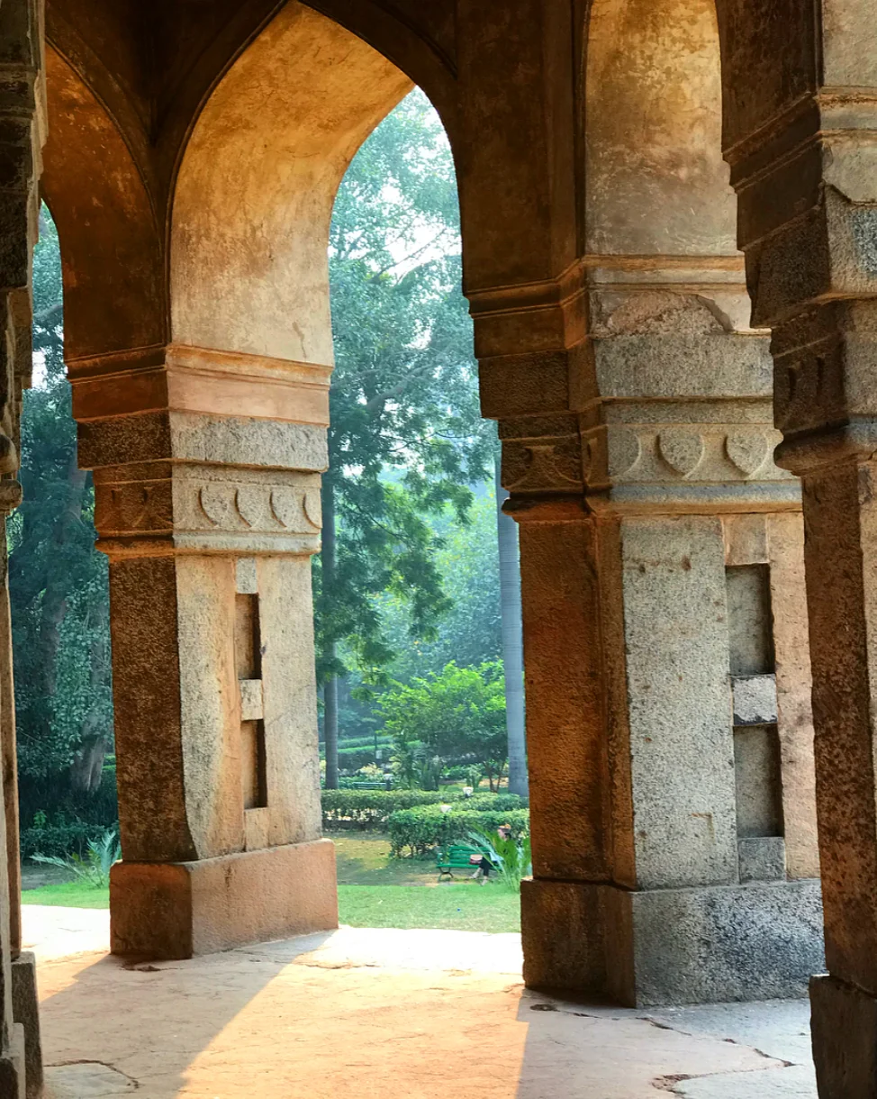 Loving these enchanting archways at Lodhi Gardens.