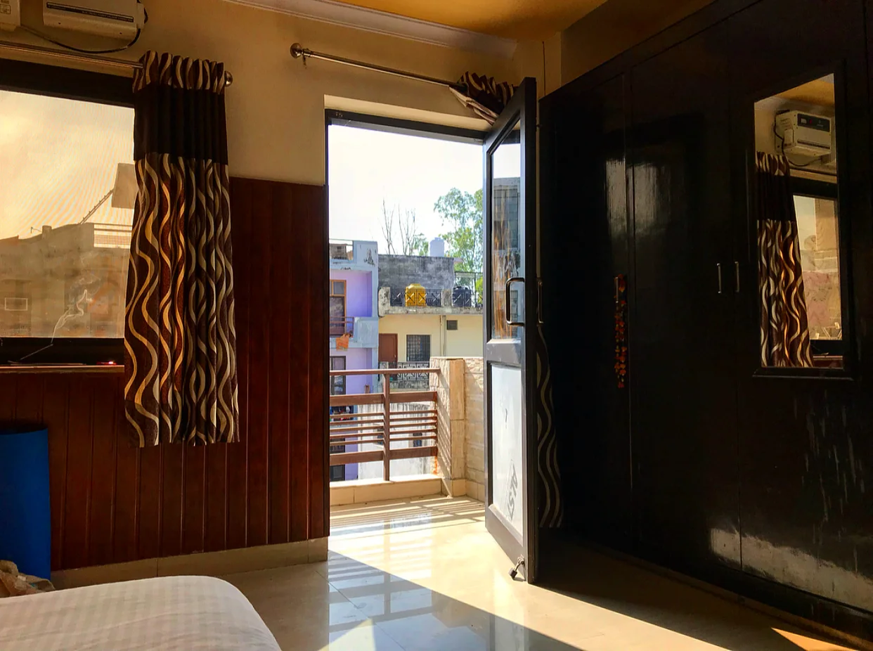 My room of luxury at Rishikesh Nath Yogshala.