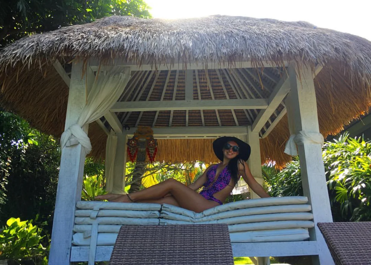 Feeling blissful in Bali.