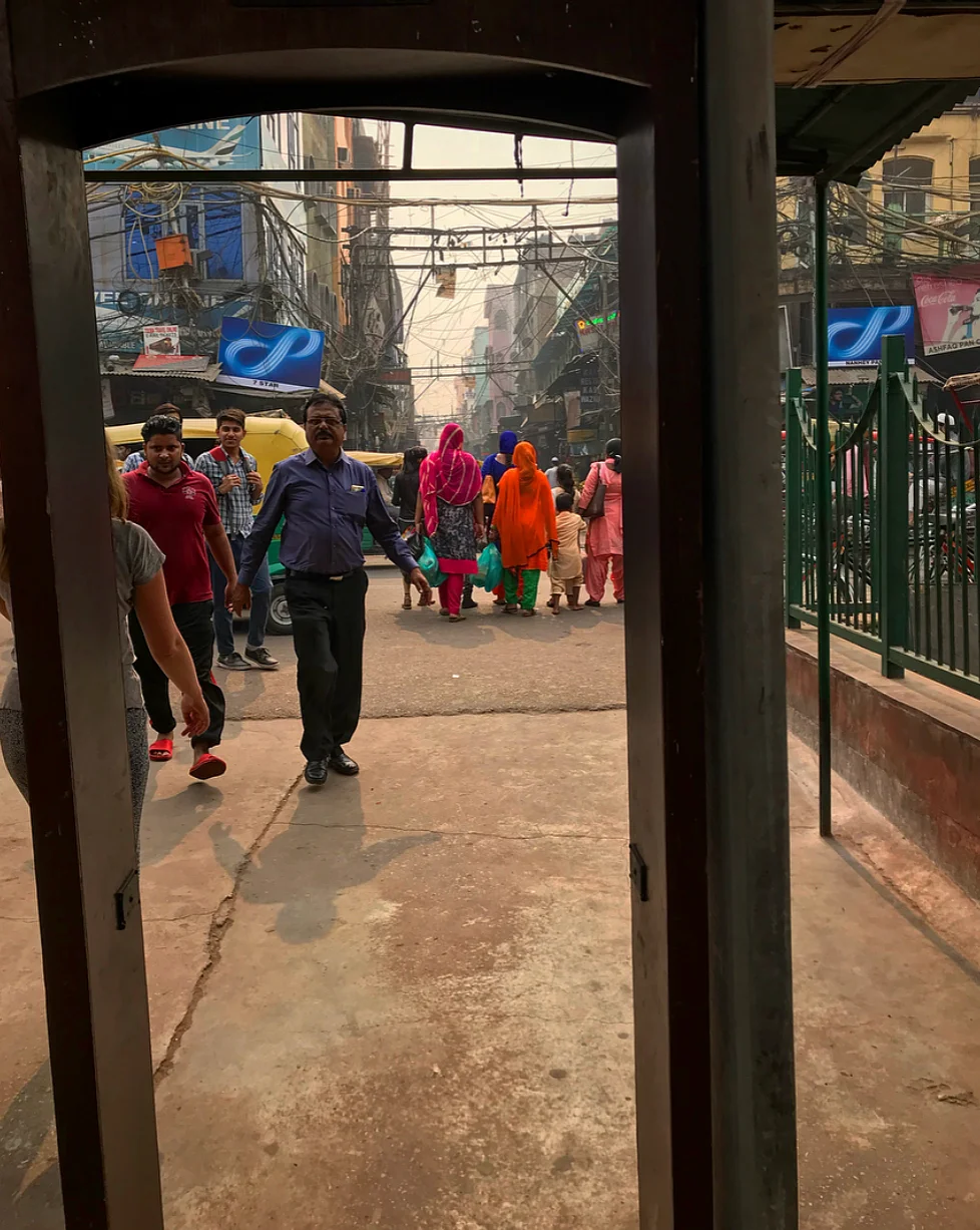 Airport style security everywhere you go in Delhi (even in and out of the shopping centres and some cafes).