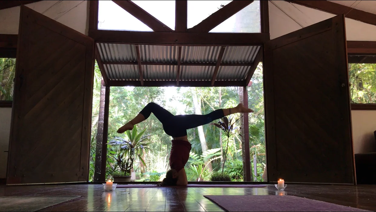 The beautiful yoga hall where I taught daily classes to the guests and volunteers at the Center. 