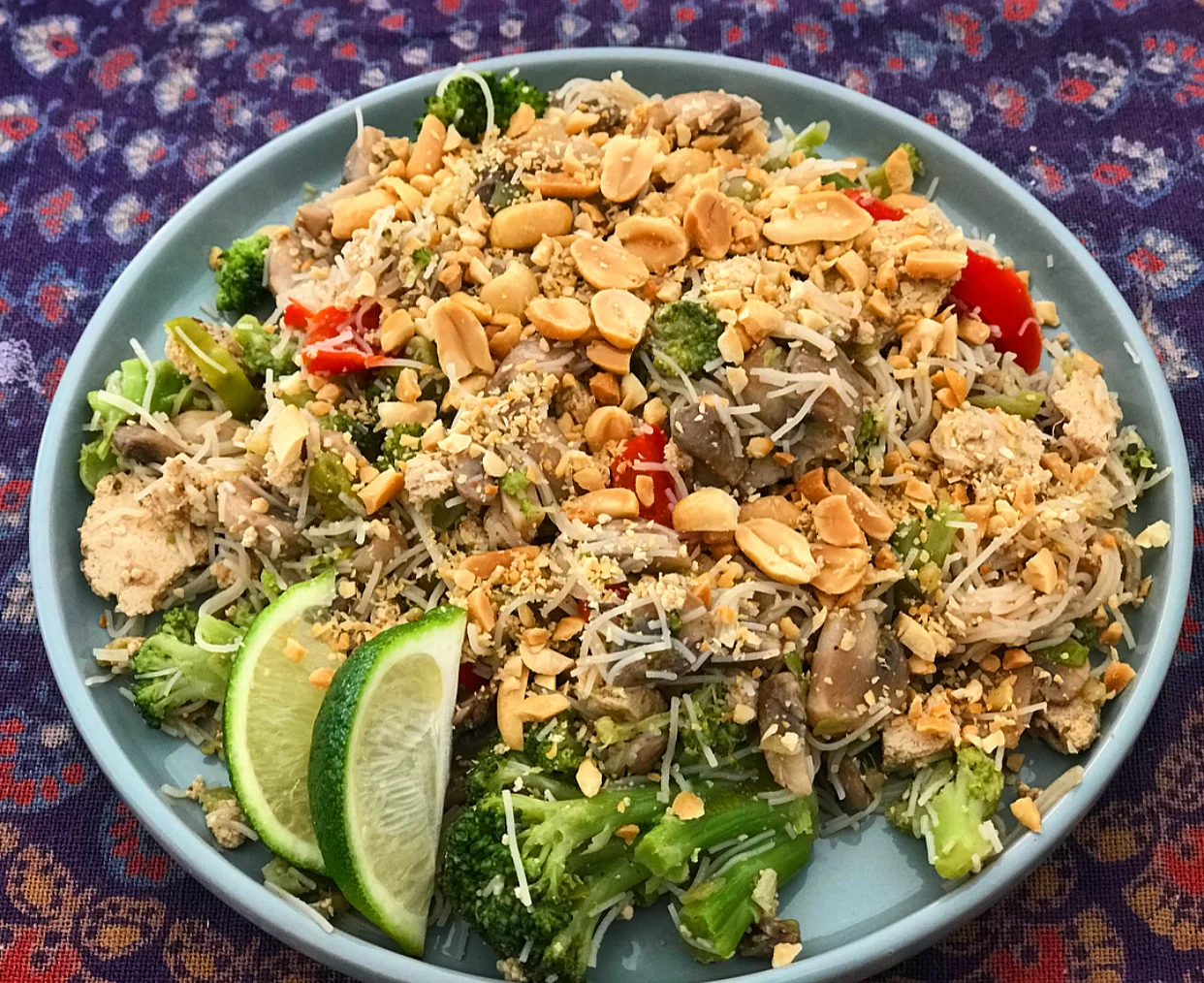 Pad Thai made with thin rice noodles but also just as yummy!