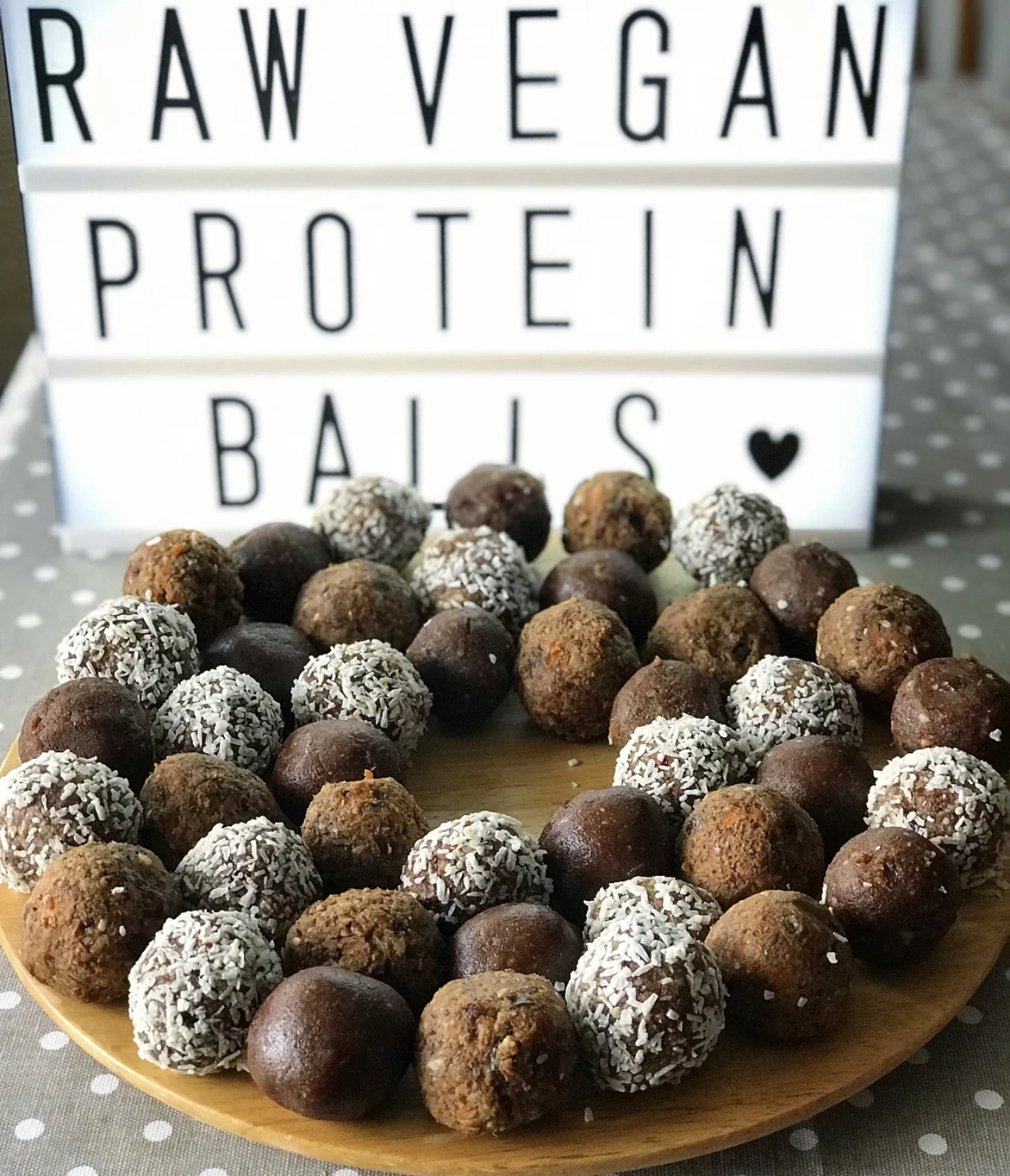 Raw balls we made for my charity yoga class.