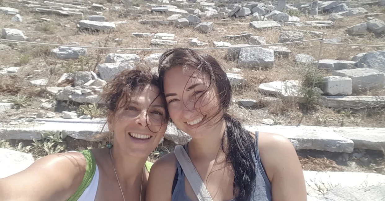 Katina and I (who I’m hosting the Mykonos retreat with).