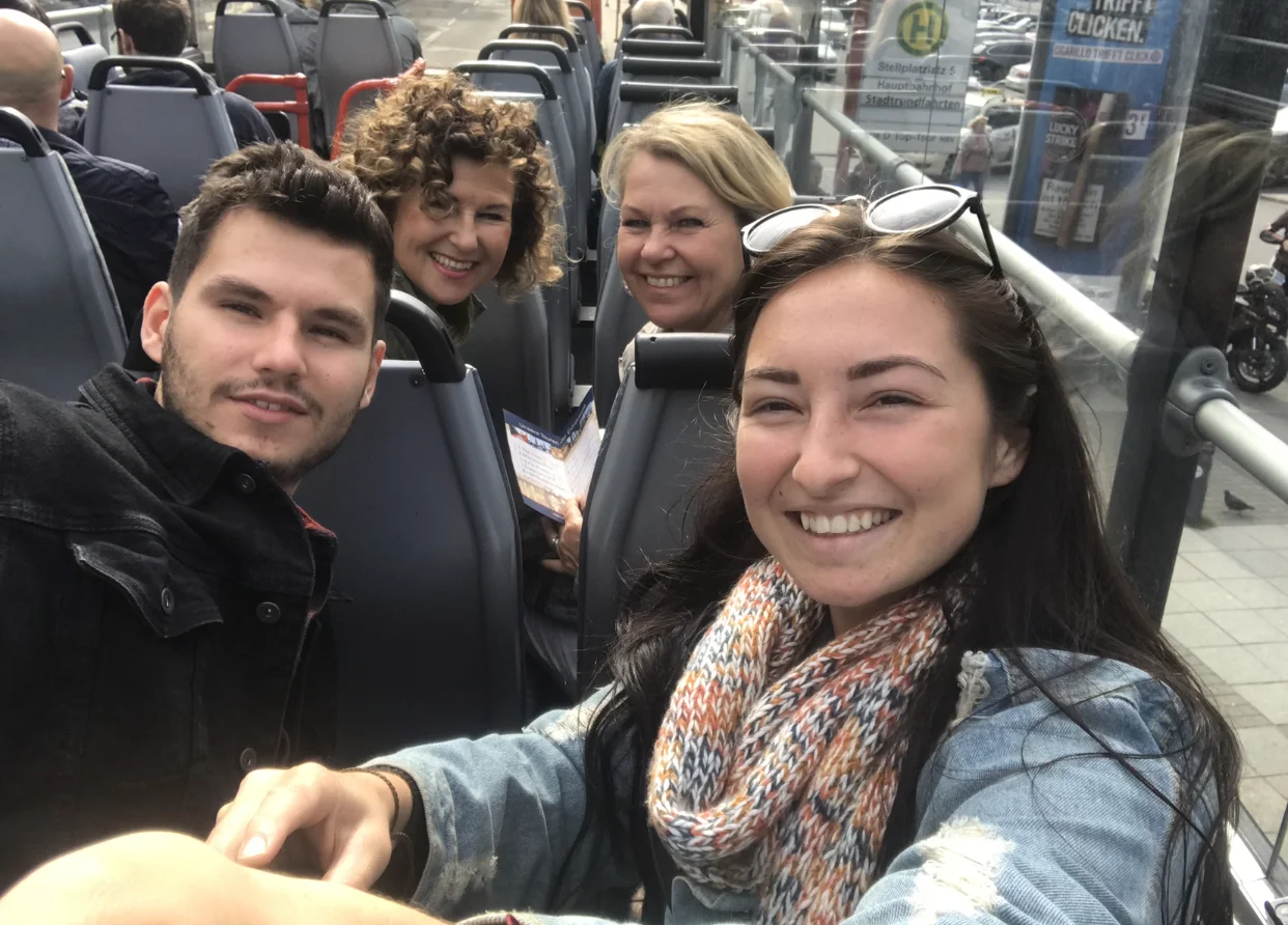Being tourists around Hamburg.