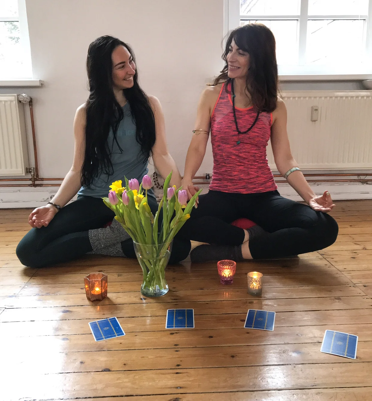 Heather and I hosting our first workshop together!