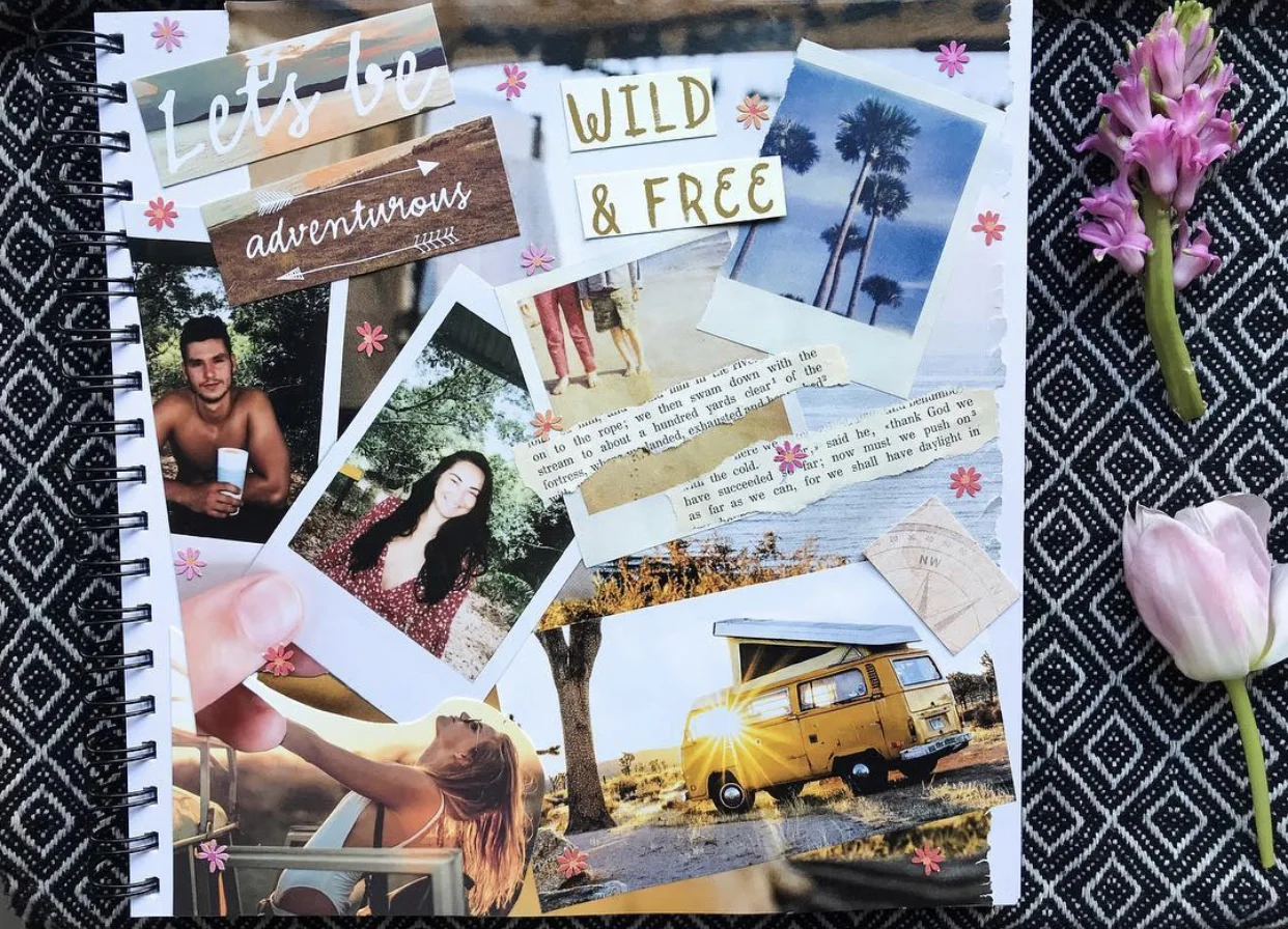 The collage I made with Henrik of van life memories in Australia