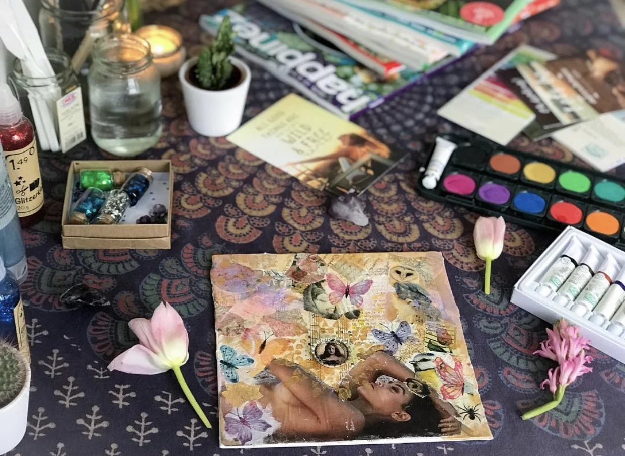 Creating some more art work at home.
