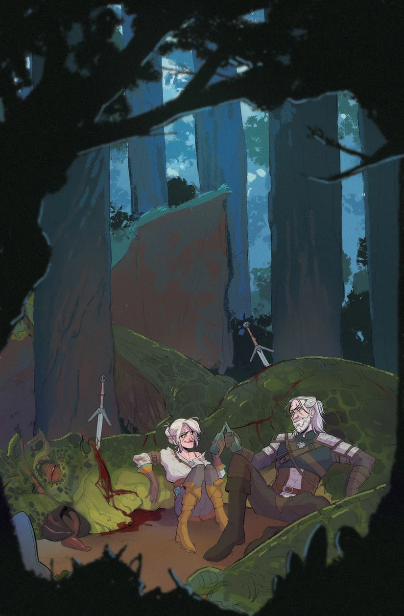 Geralt and Ciri (The Witcher 3: Wild Hunt) - Featured in “Found Family: A Charity Artbook”