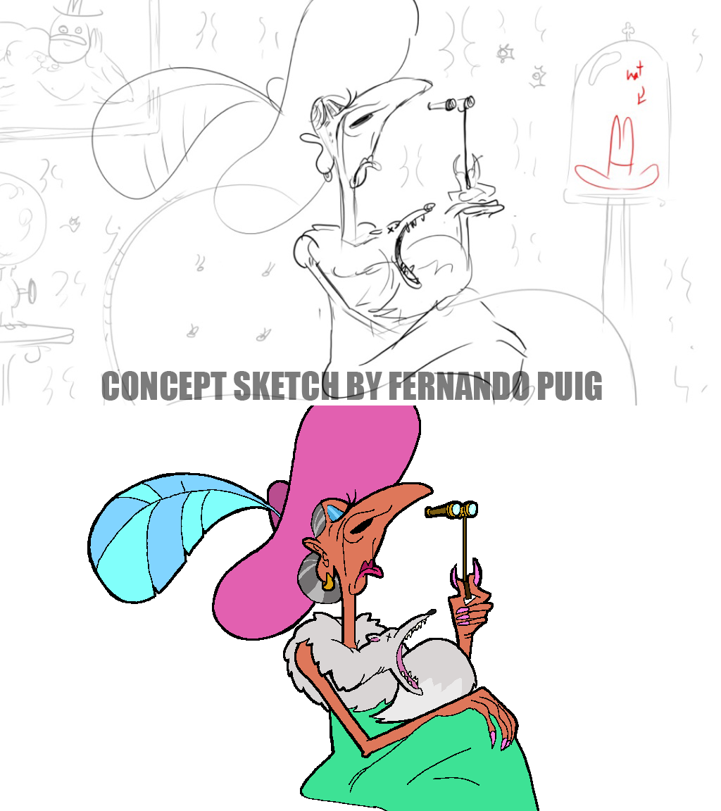 Ingrid von Schnauz Concept and Final Art