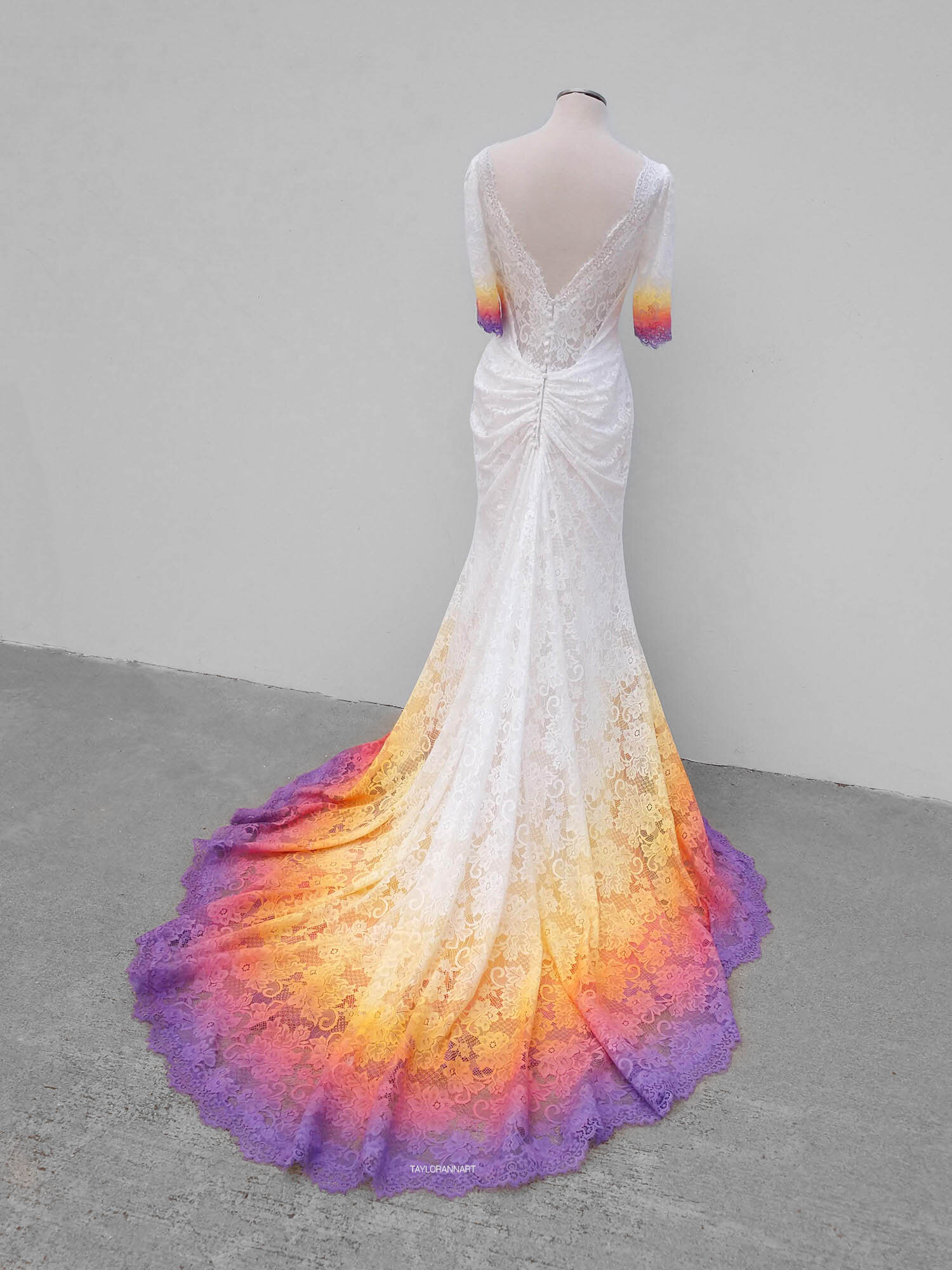 Lace Bridal Gowns Colored By Taylor Ann Art Gallery