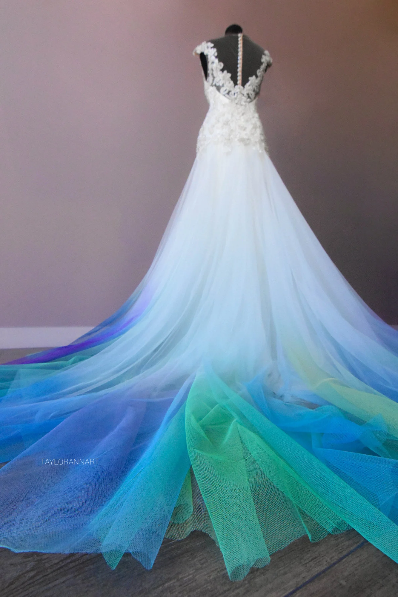sea blue wedding dresses