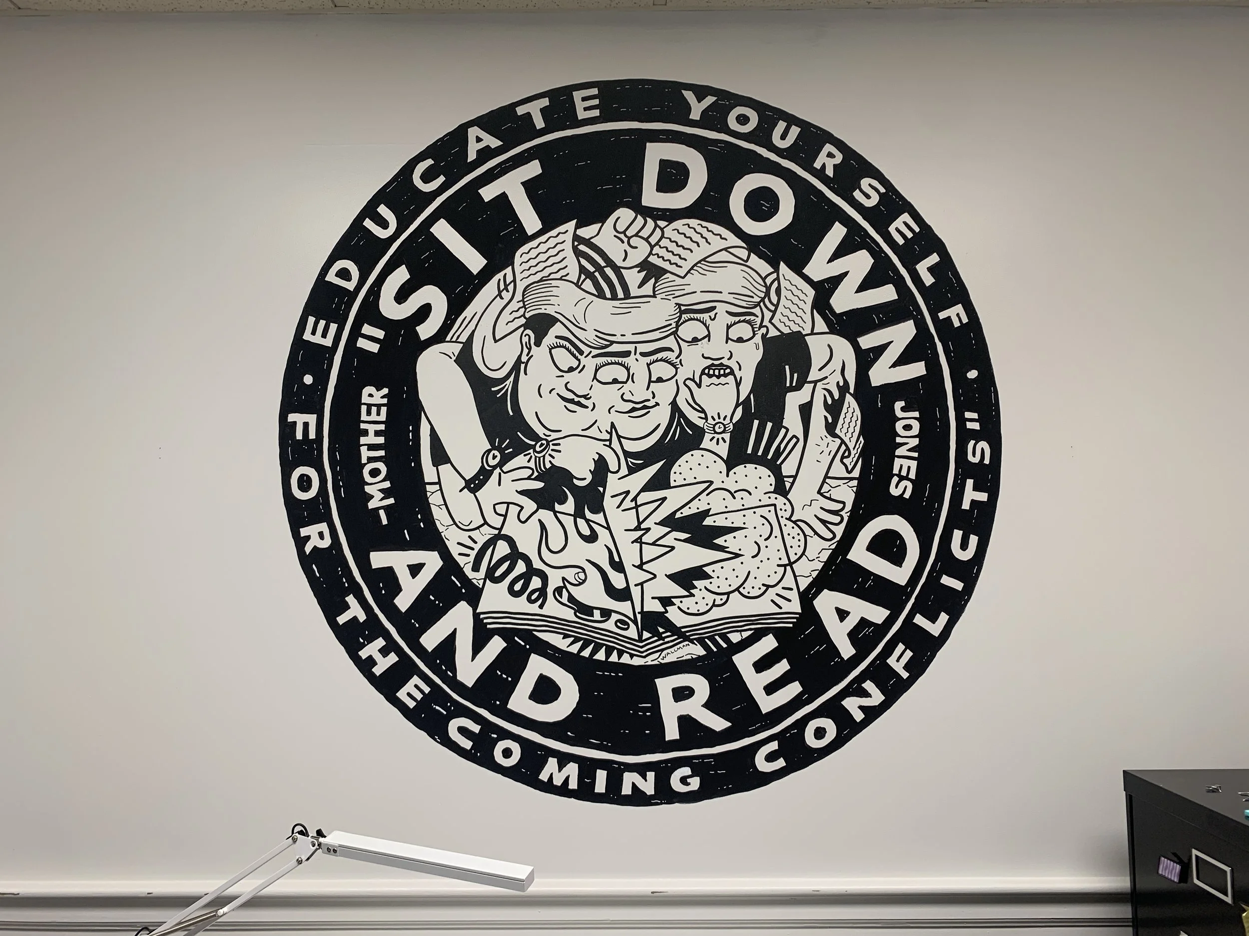 mural at the West Virginian Mine Wars museum