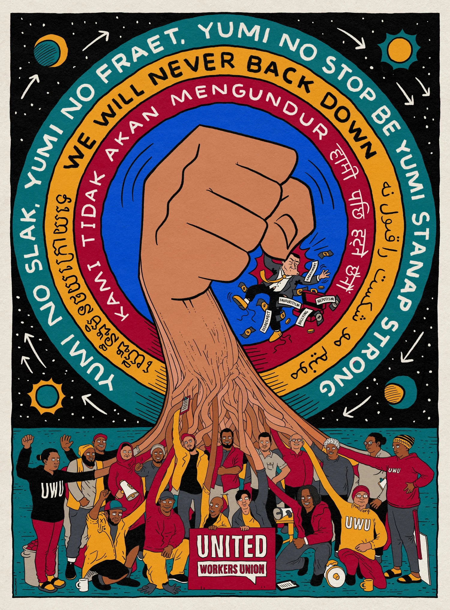 worker + union art — sam wallman