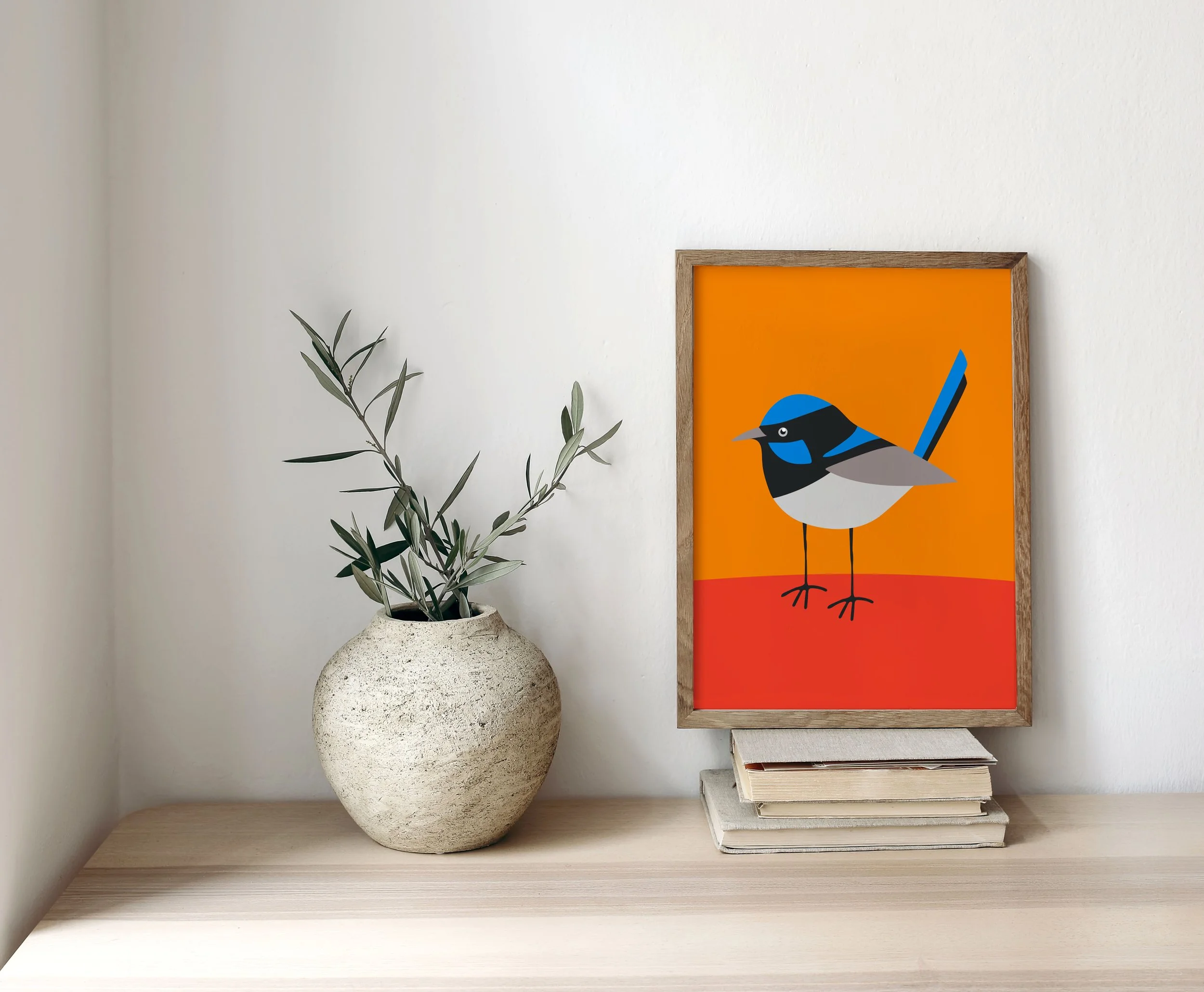 Blue Wren A3 Art Print