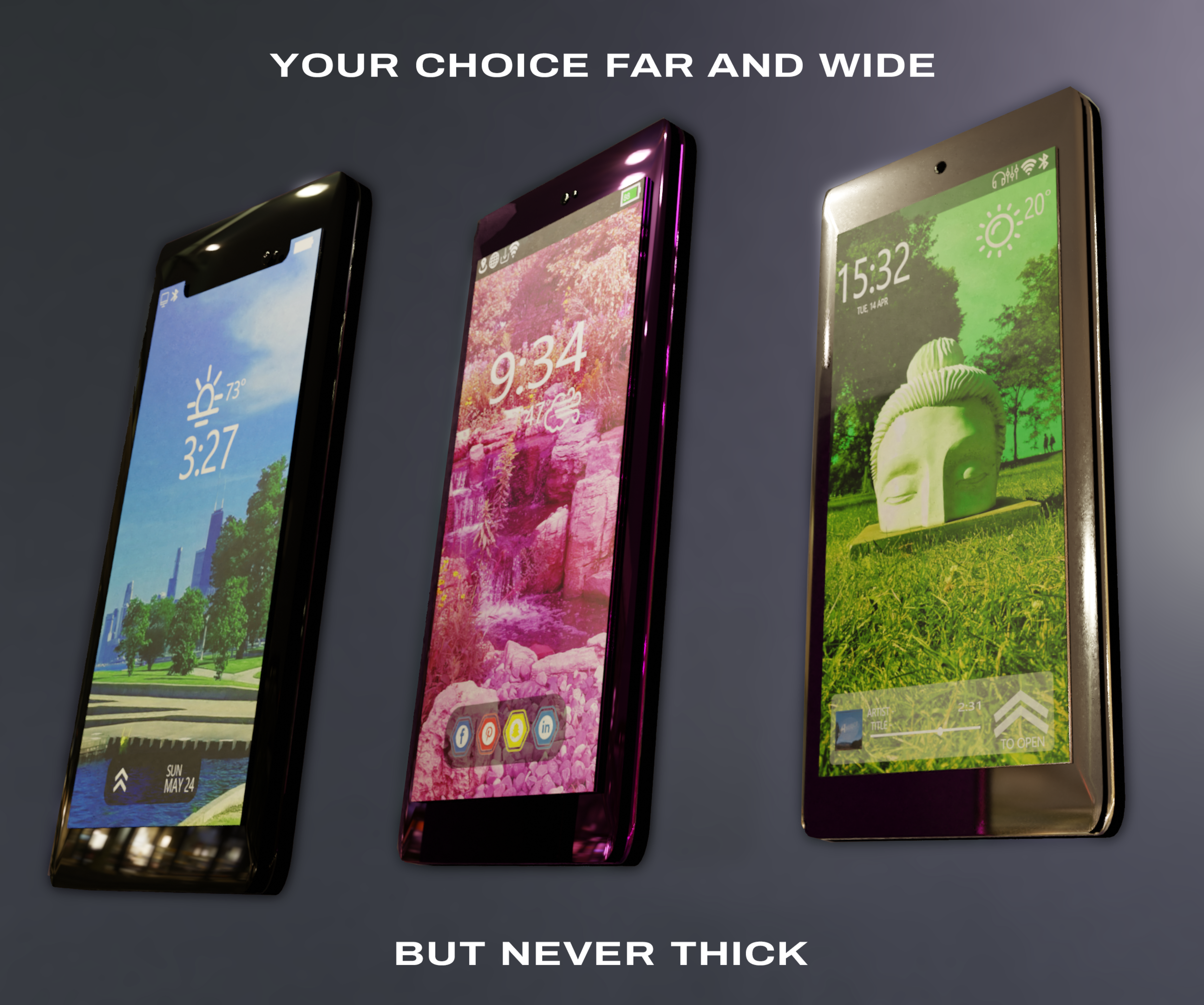 Mock up ad for cell phones