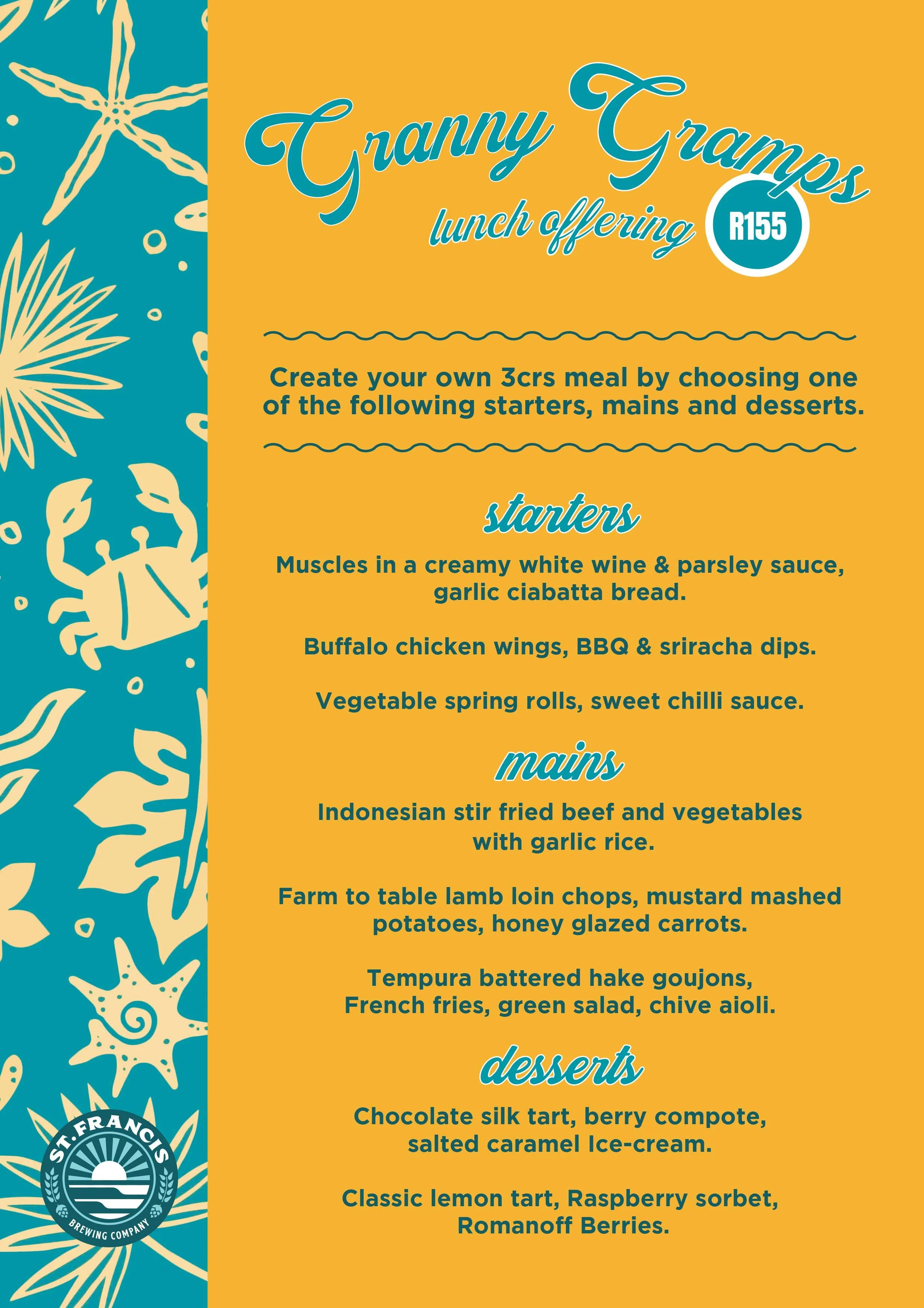 GRANNY &amp; GRAMPS MENU