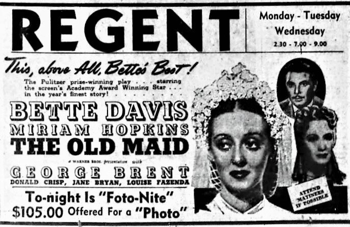 1940 Feb 26 p7 Regent Bette Davis Old Maid (2).JPG