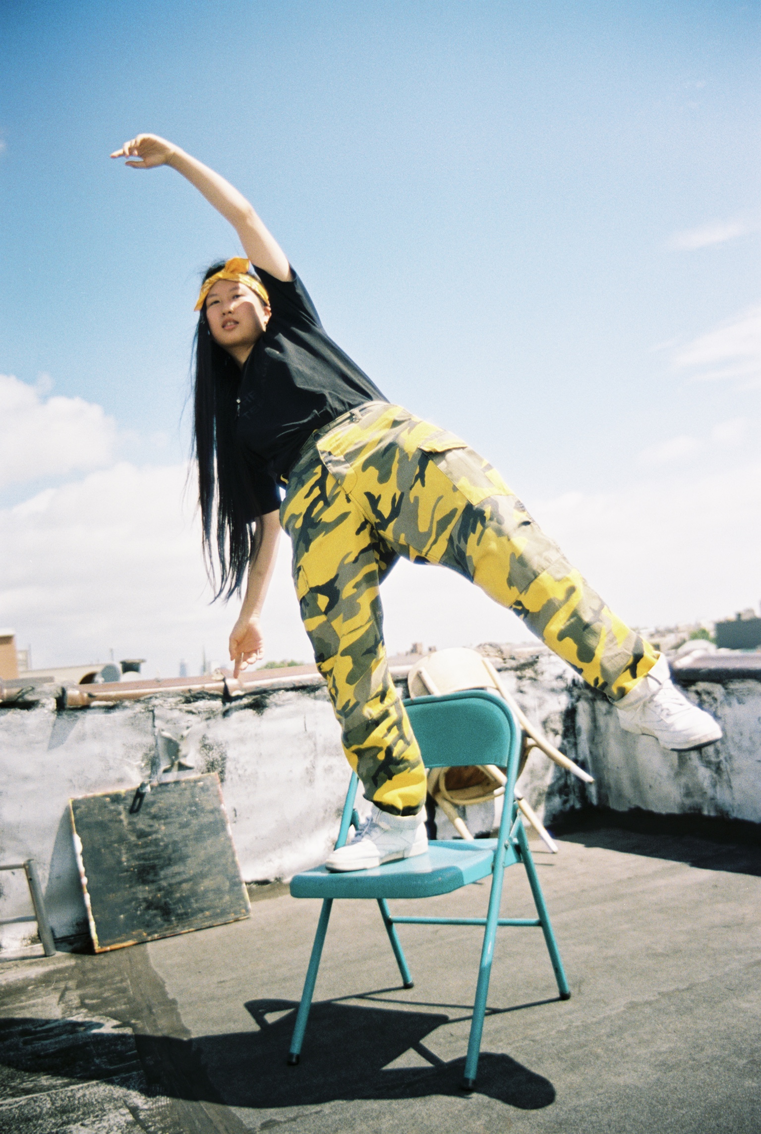 Eli on the roof of my Bushwick appartement captured by Natalie Yang.