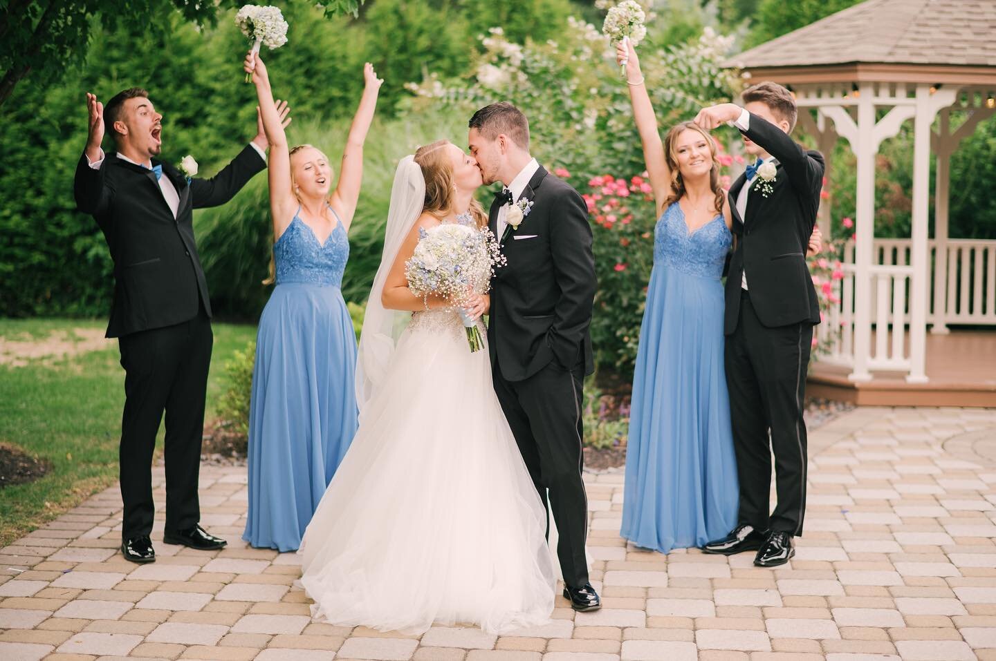 No better feeling than all your besties cheering you on after your wedding 🎊🎉